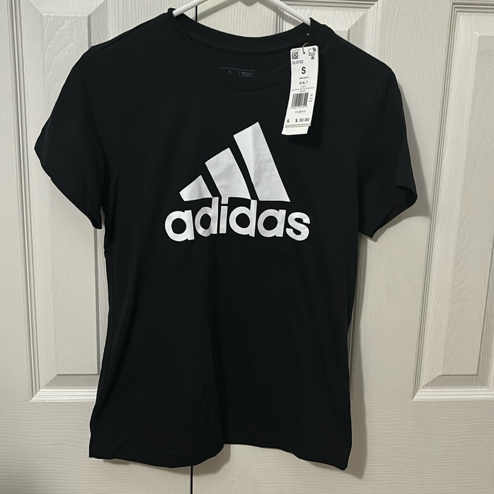 Black and white adidas t-shirt